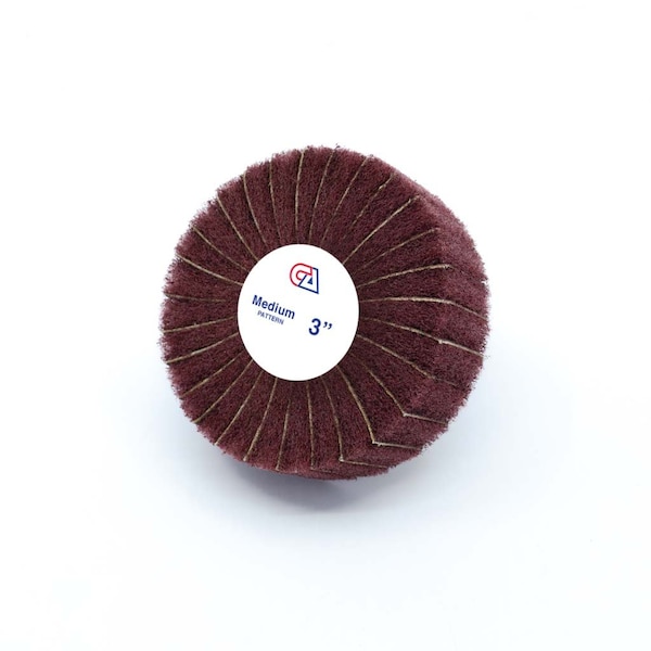 Continental Abrasives 3" x 2" x 1/4" Interleaf Aluminum Oxide and Nonwoven Mounted Flap Wheel 180/Fine FW-INT32F - main